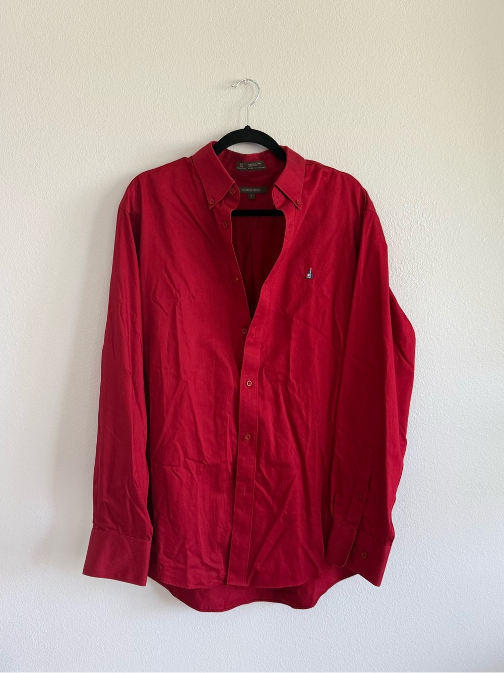 Nordstrom Red Button-Down Dress Shirt